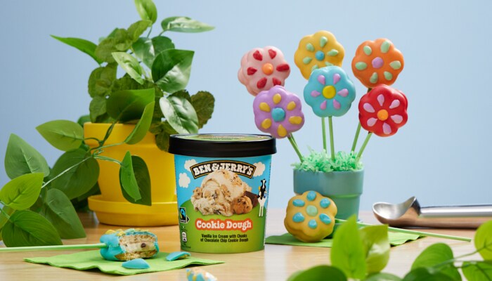 Spring Flower Ice Cream Pops