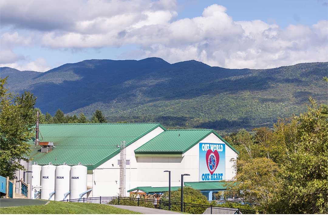 Utsidan på en Ben & Jerry's-fabrik