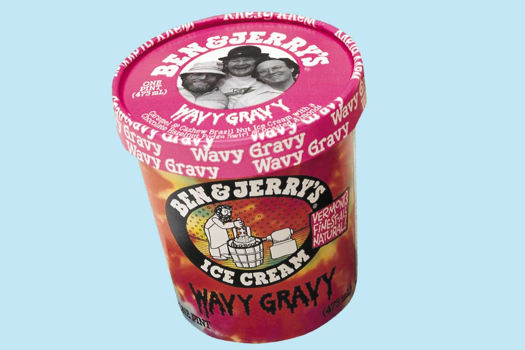 En gammal förpackning med Wavy Gravy