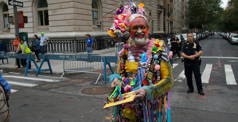 Clown i kö